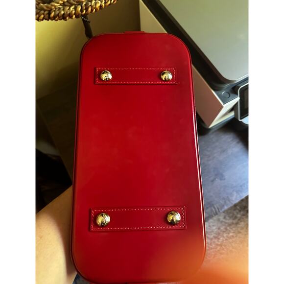 LOUIS VUITTON FUCHSIA RED ALMA WITH SILVER HARDWARE; LOCK & KEYS AND CLOCHETTE - Picture 10 of 14